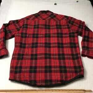 Northwest Blue Territory Quilt Lined Flannel red Plaid Shirt 2XL Vintage
